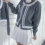 Pacific Position Grey Shirley Knit Cardigan Short & Long Version