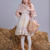 Rose Island Elf’s Cozy Little Pink Cape and Gloves Set