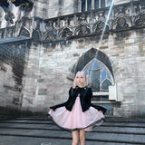 Evil Tooth Rosy Veil Polka Dot Lace Mini Dress