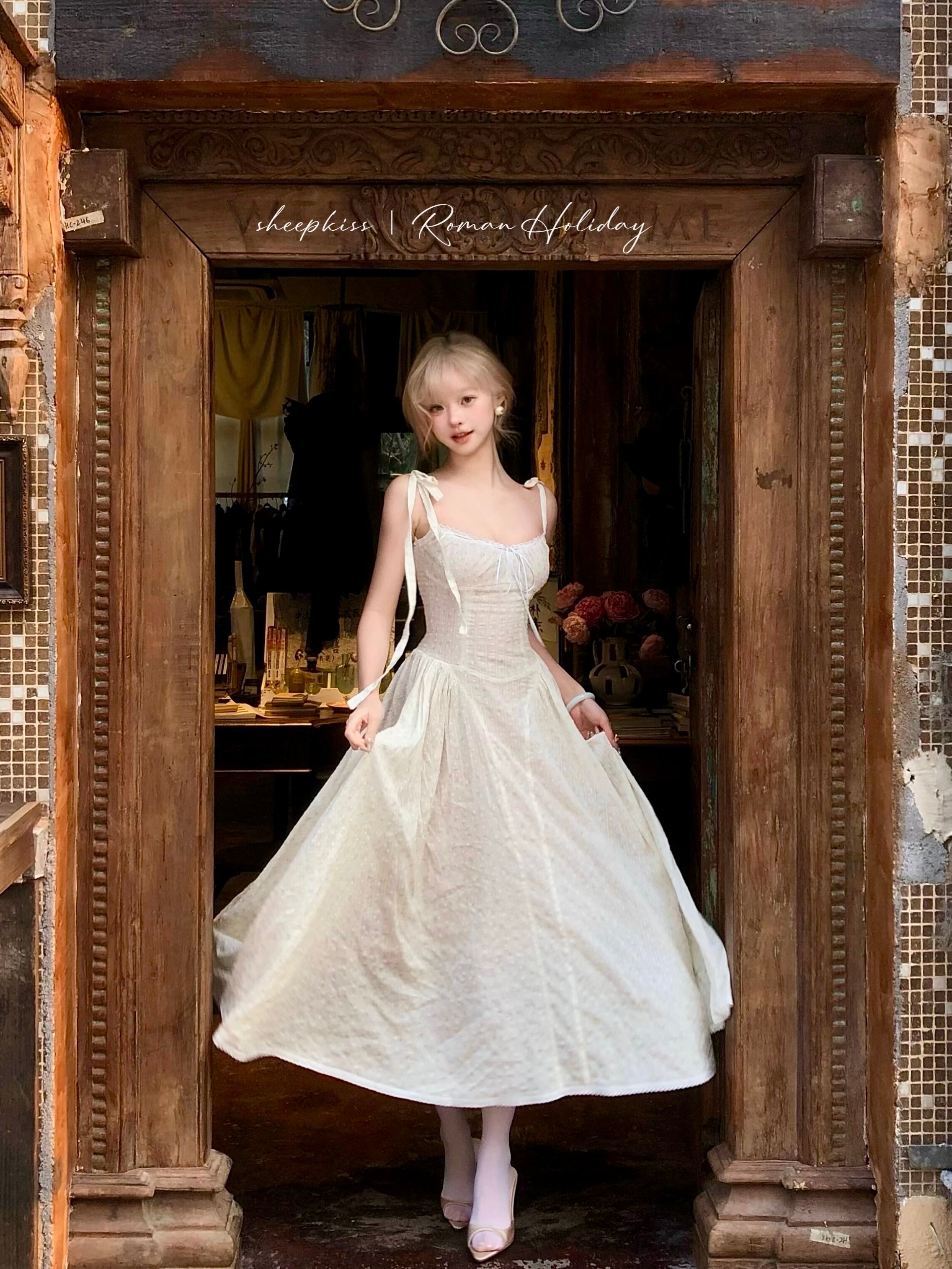 roman holiday wedding dress Roman Holiday Long Sleeve Lace Button Mermaid Train Wedding Dress P308 PreppyDress