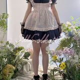 Silly Solkatt Alice’s Little Melody Pink Gingham Apron Set