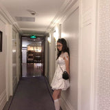 Get trendy with Candy Hearts Satin Mini Dress - Dresses available at Peiliee Shop. Grab yours for $38.80 today!