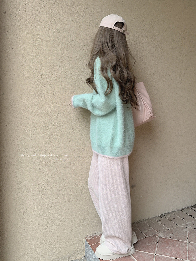 Get trendy with Gelatoni Color Match Sweater Hoodie - Sweater available at Peiliee Shop. Grab yours for $25 today!