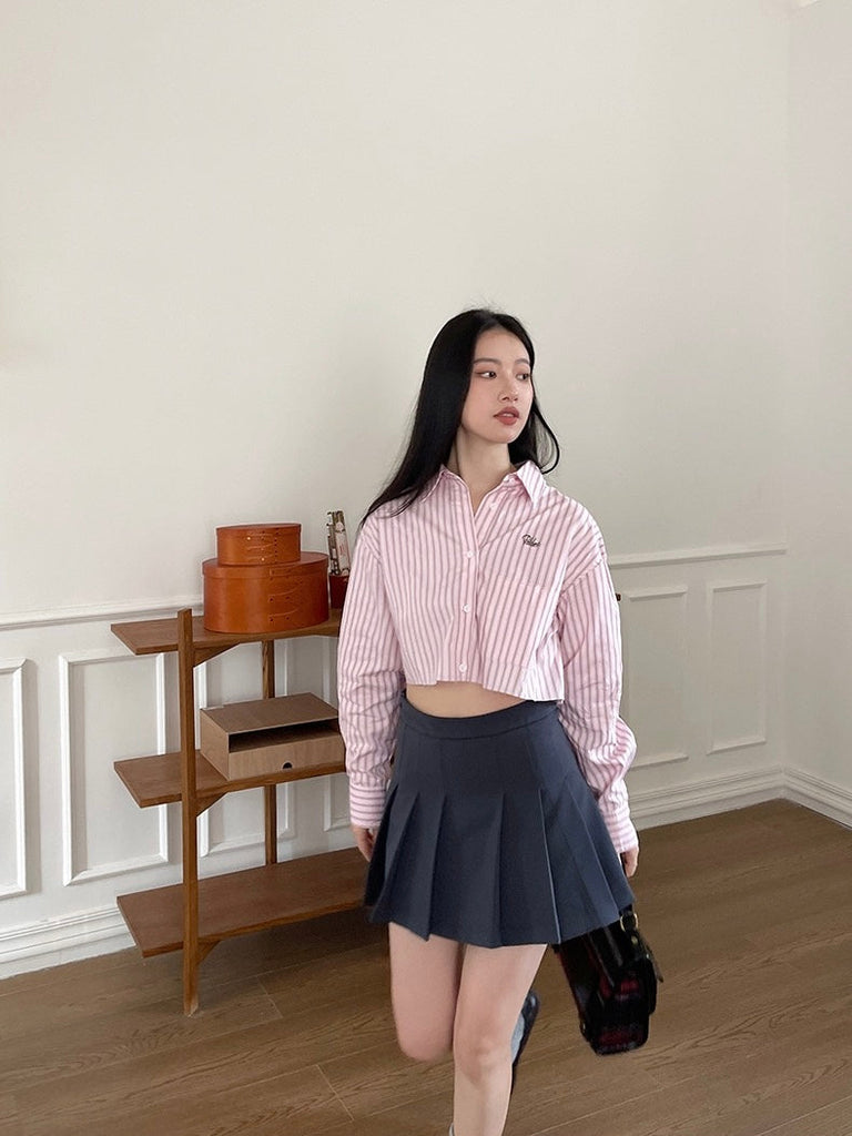 [Yang Lutos] Back to school oversize styled cotton shirt - Premium  from YANGLUTOS - Just $28.80! Shop now at Peiliee Shop