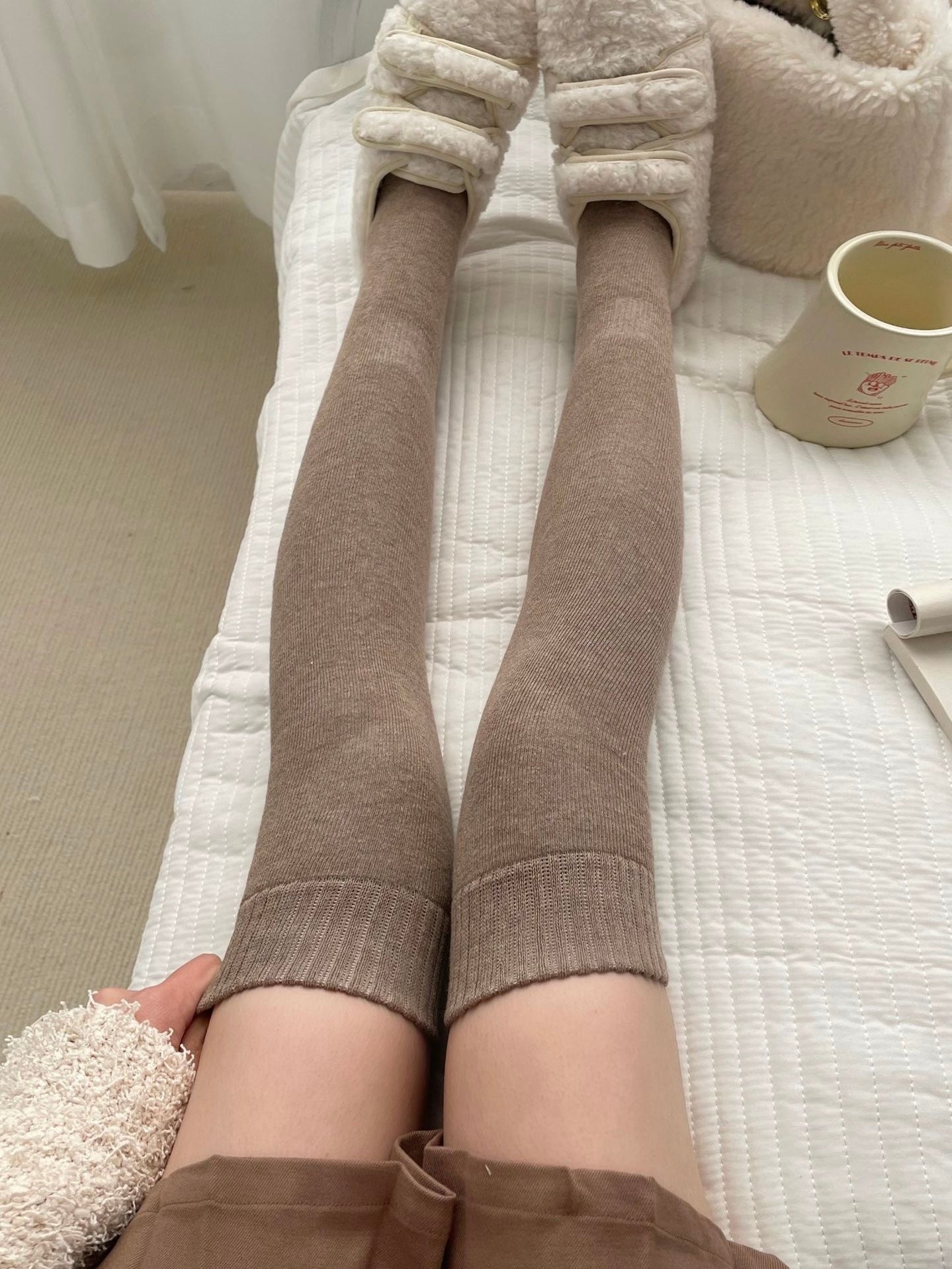 Get trendy with Soft Pastel Autumn Over Knee Socks Leg Warmer - Socks available at Peiliee Shop. Grab yours for $12 today!