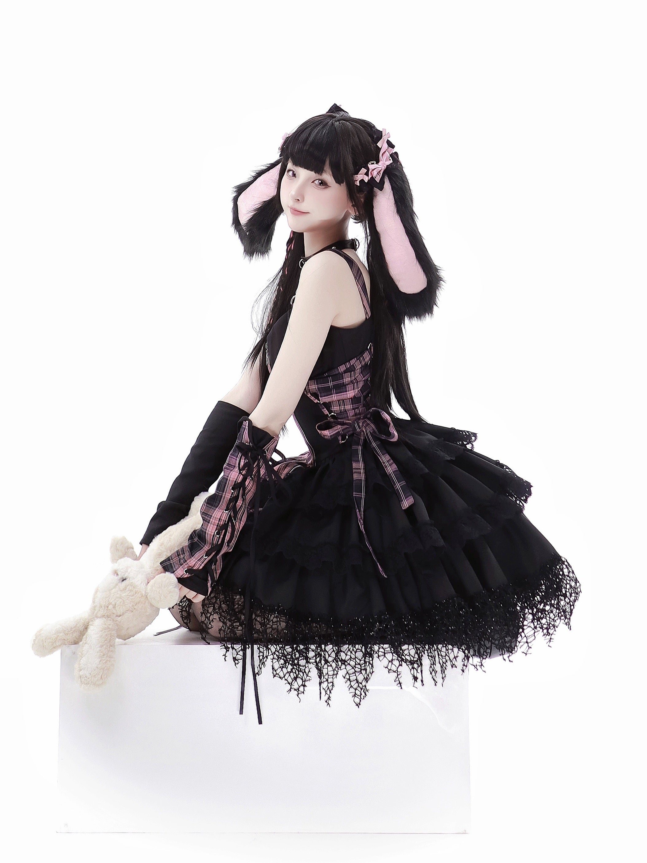 Get trendy with Japanese Idol Daily Performance Outfit Gothic Mini Dress - Dresses available at Peiliee Shop. Grab yours for $69 today!