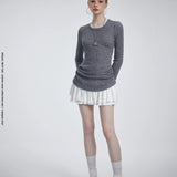 Get trendy with [Customizable] Long sleeves version - High school sweetheart 2 in 1 cotton mini dress -  available at Peiliee Shop. Grab yours for $49 today!