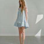 Get trendy with [UNOSA] Baby Blue Mini Dress -  available at Peiliee Shop. Grab yours for $52 today!