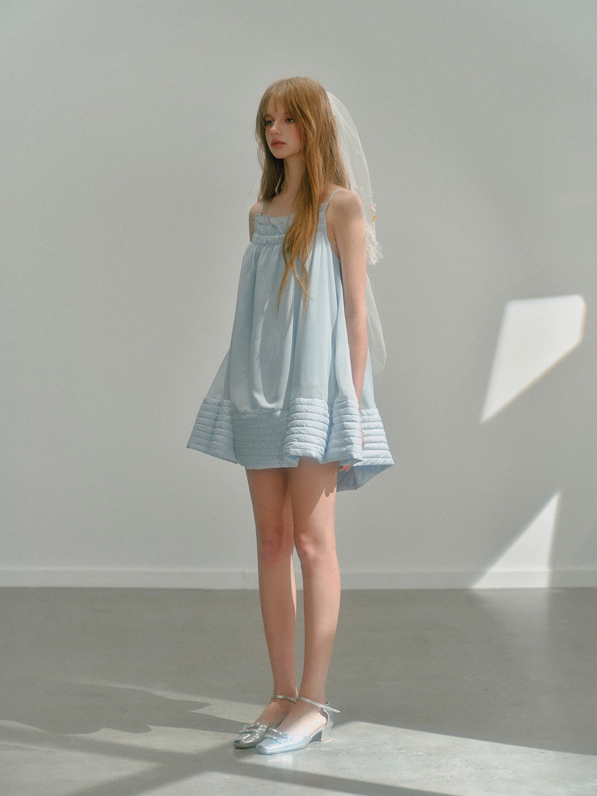 Get trendy with [UNOSA] Baby Blue Mini Dress -  available at Peiliee Shop. Grab yours for $52 today!