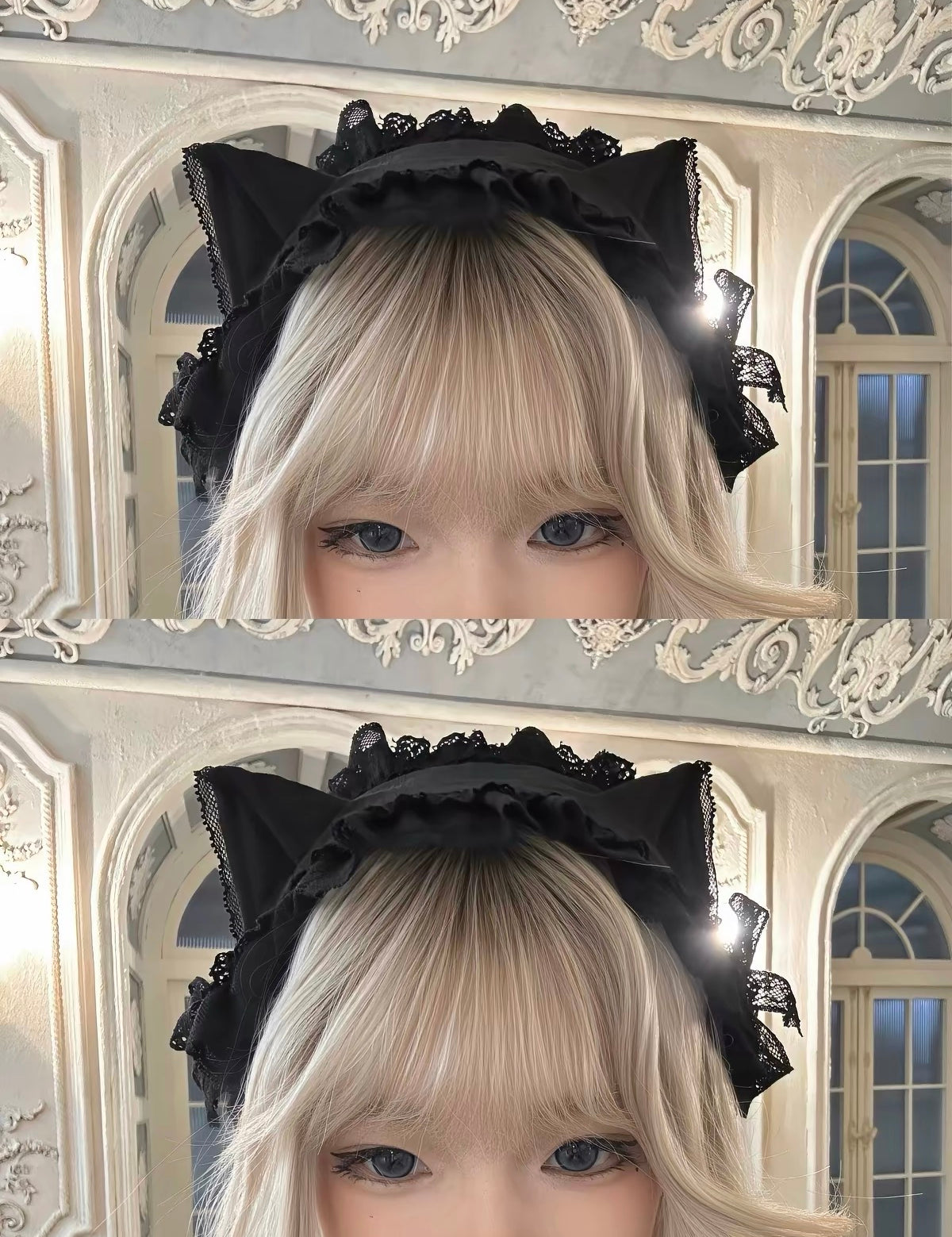 [Limited Edition] KittenClaw Pure Black Lace Cat Ear Headdress