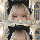 [Limited Edition] KittenClaw Pure Black Lace Cat Ear Headdress