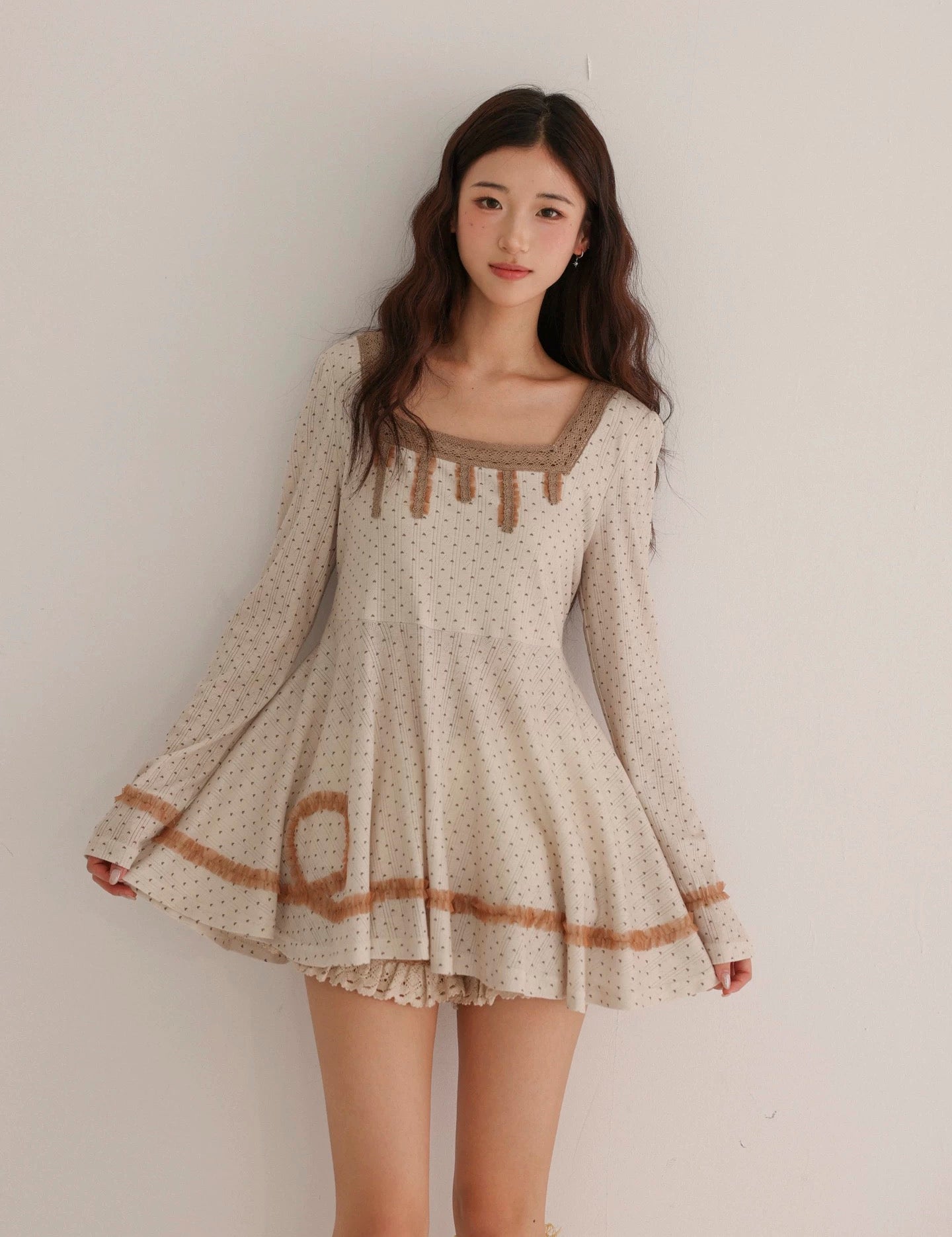 Rose Island Stawberry Choco Popo Mini Dress Long Top