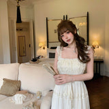 Vintage Babylon Pearly White Midi Dress