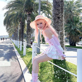 Evil Tooth Sailor Girl Halter Dress Set Pink