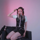 Get trendy with [Evil tooth] Punk Leather Pumpkin Pants - Shirts & Tops available at Peiliee Shop. Grab yours for $42 today!