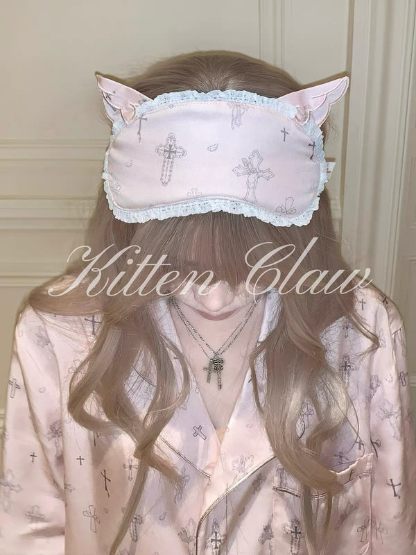 KittenClaw Pink EyeMask Tencel Lyocell Fabric