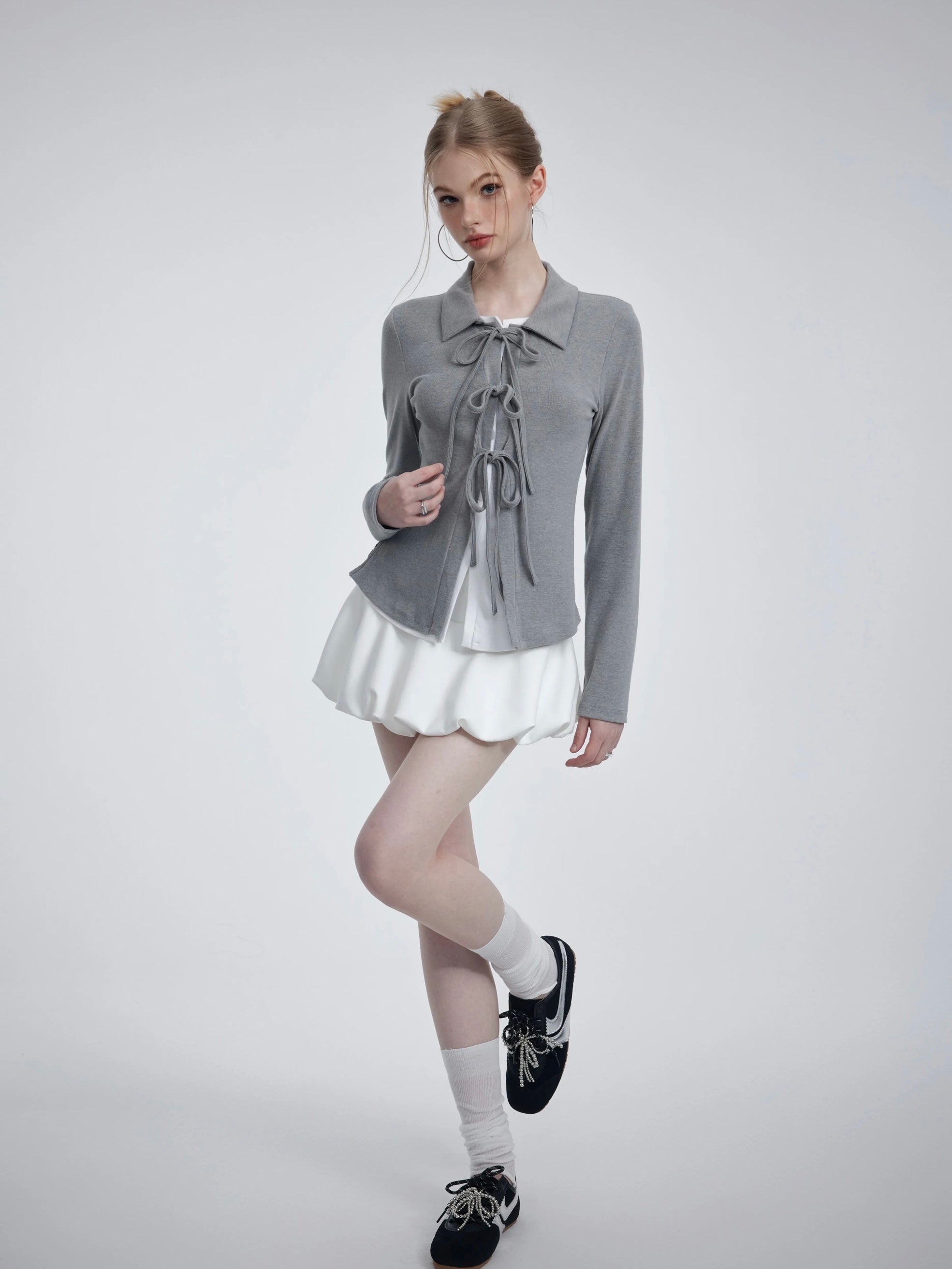 Get trendy with [Customizable] Loli Poli 2 in 1 shirt cardigan -  available at Peiliee Shop. Grab yours for $42 today!