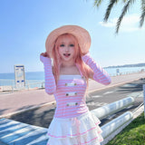 Evil Tooth Sailor Girl Halter Dress Set Pink