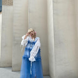 Get trendy with [August Unicorn] Klein Blue Dreamy Outer Dress - Dresses available at Peiliee Shop. Grab yours for $62 today!