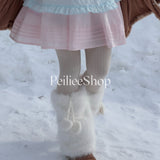 Snow Angel Faux Fur Leg Warmers