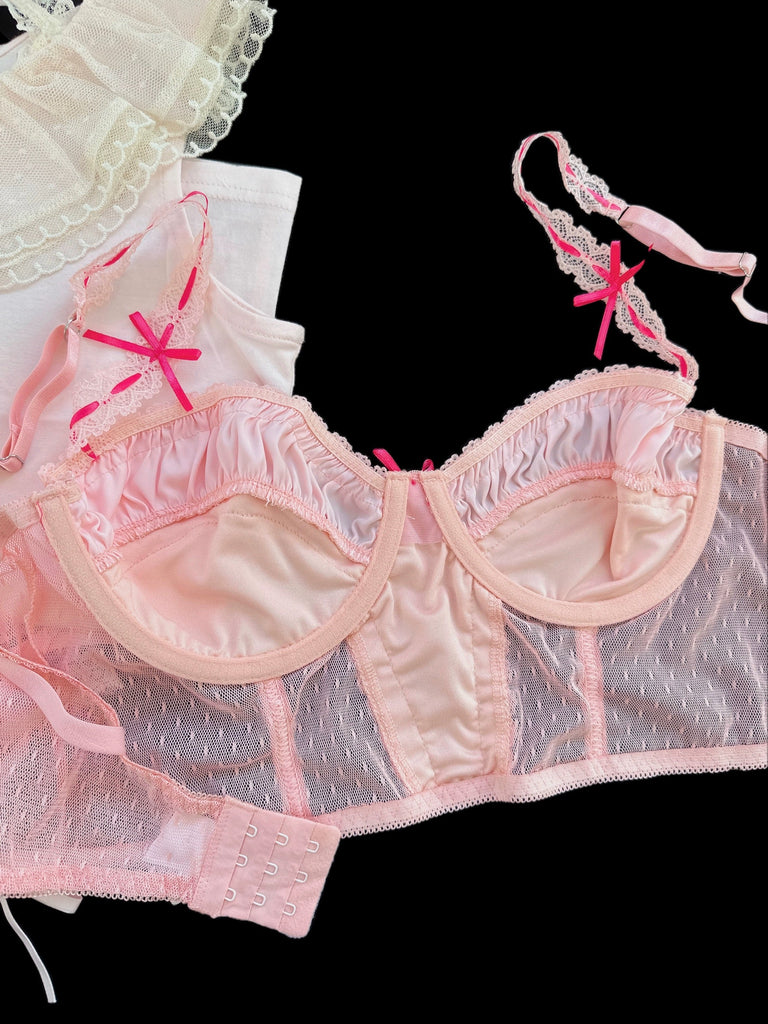Lady amour pink lace bra top - Premium  from Basic - Just $14! Shop now at Peiliee Shop