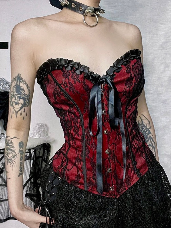 Get trendy with The Classic Gothic Corset Top -  available at Peiliee Shop. Grab yours for $23 today!