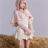 Rose Island Elf’s Cozy Little Pink Cape and Gloves Set