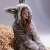 Rose Island Nordic Lucky Deer Faux Fur Antlers Coat