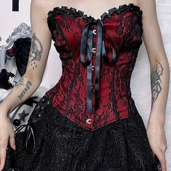 Get trendy with The Classic Gothic Corset Top -  available at Peiliee Shop. Grab yours for $23 today!