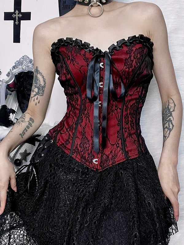 Get trendy with The Classic Gothic Corset Top -  available at Peiliee Shop. Grab yours for $23 today!