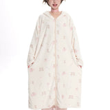 Canmi’s Teddy Dream Cozy Hooded Oversized Sleep Robe