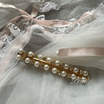 Get trendy with 2 Pieces Princess Pearls Hair Clips -  available at Peiliee Shop. Grab yours for $4.50 today!