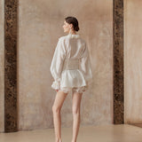 Fa Sogno Moonlit Lace Shirt Dress And Corset Set