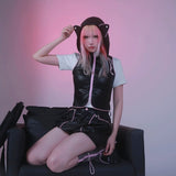 Get trendy with [Evil tooth] Punk Leather Pumpkin Pants - Shirts & Tops available at Peiliee Shop. Grab yours for $42 today!