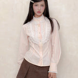KiraYura • Victorian Ribbon Cotton Blouse Shirt