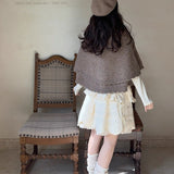 [Riberry] Choco Bear Wool Blended Knit Cape Cardigan