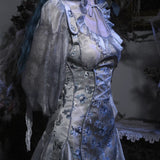 Get trendy with [Blood Supply] Corpse Bride Gothic Mini Dress - Crop Top available at Peiliee Shop. Grab yours for $49.90 today!