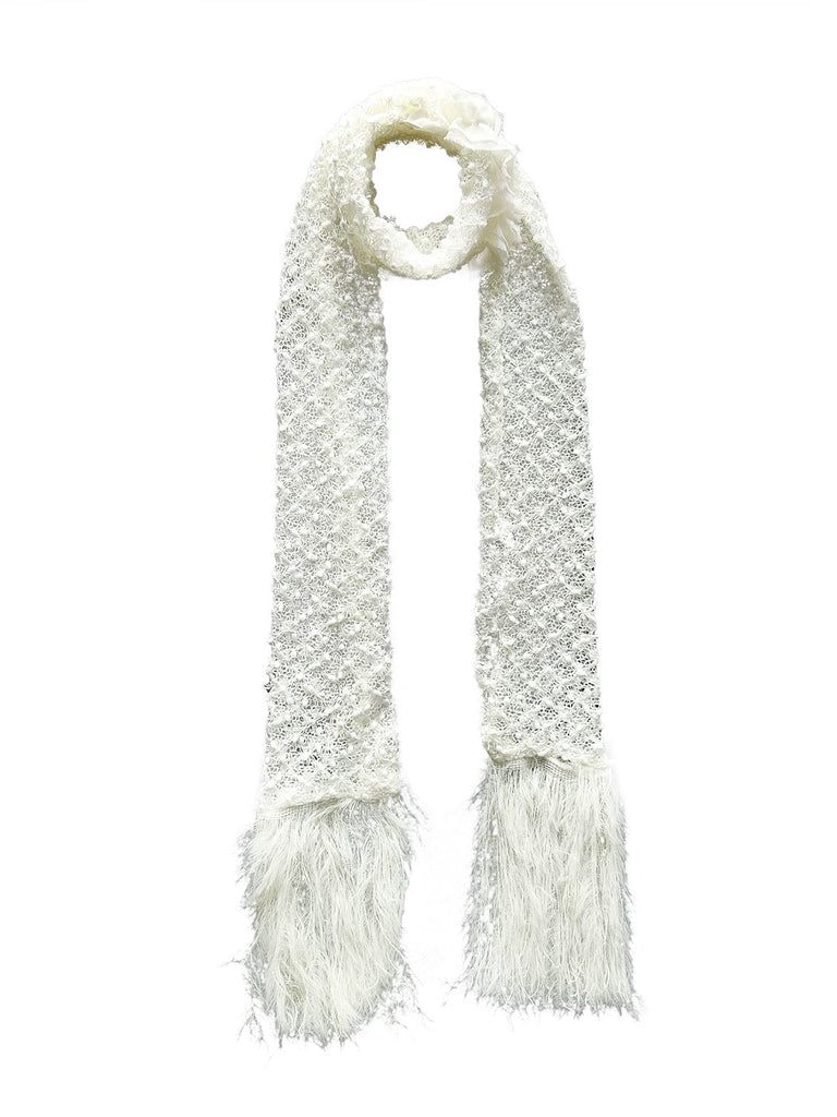 [Rose Island]Snowy Feather Tassel Faux Fur Scarf - Premium Coats & Jackets from Rose Island - Just $19.90! Shop now at Peiliee Shop