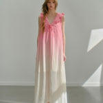 Get trendy with [UNOSA] Sunset Petals Midi Dress Gown -  available at Peiliee Shop. Grab yours for $69 today!