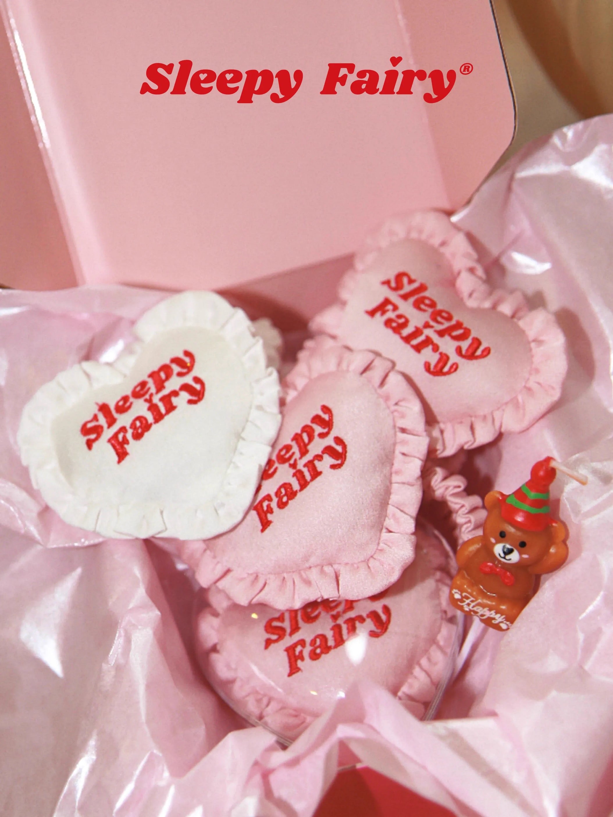 Get trendy with Sleepy Fairy Heart Pillow Hair Ties -  available at Peiliee Shop. Grab yours for $18 today!