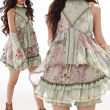 Rose Island Fairy Relic Forest Waltz Halter Top and Skirt Set