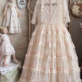 Sublunary Fake Heart Silk Dress Gown Set