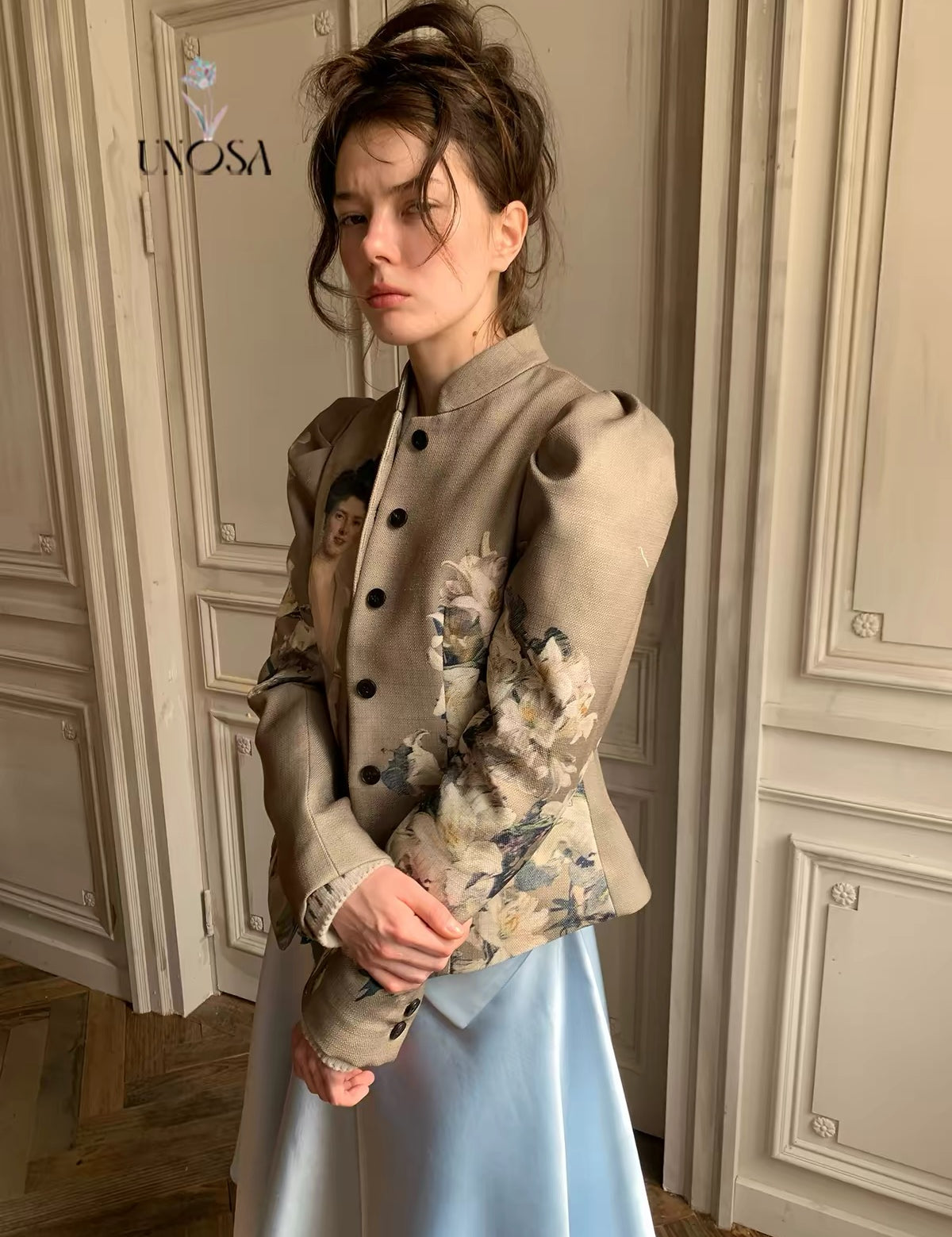 UNOSA Courtly Portrait Garden Quilted Jacket