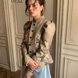 UNOSA Courtly Portrait Garden Quilted Jacket
