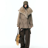 34Ounce Urban City Walk Faux Fur Wool Blend Coat