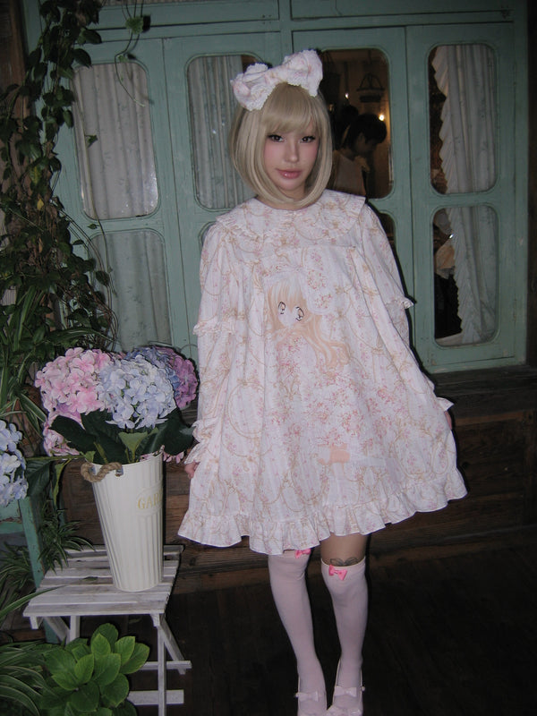 SelfishGhost Flower Doll 100% Cotton Babydoll Dress