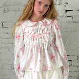 MineBeThyVers Rose Melody Peter Pan Collar Babydoll Blouse