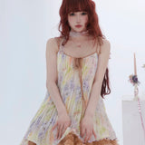 [Rose Island] Rosy Dusk Ruffle Tulle Dress