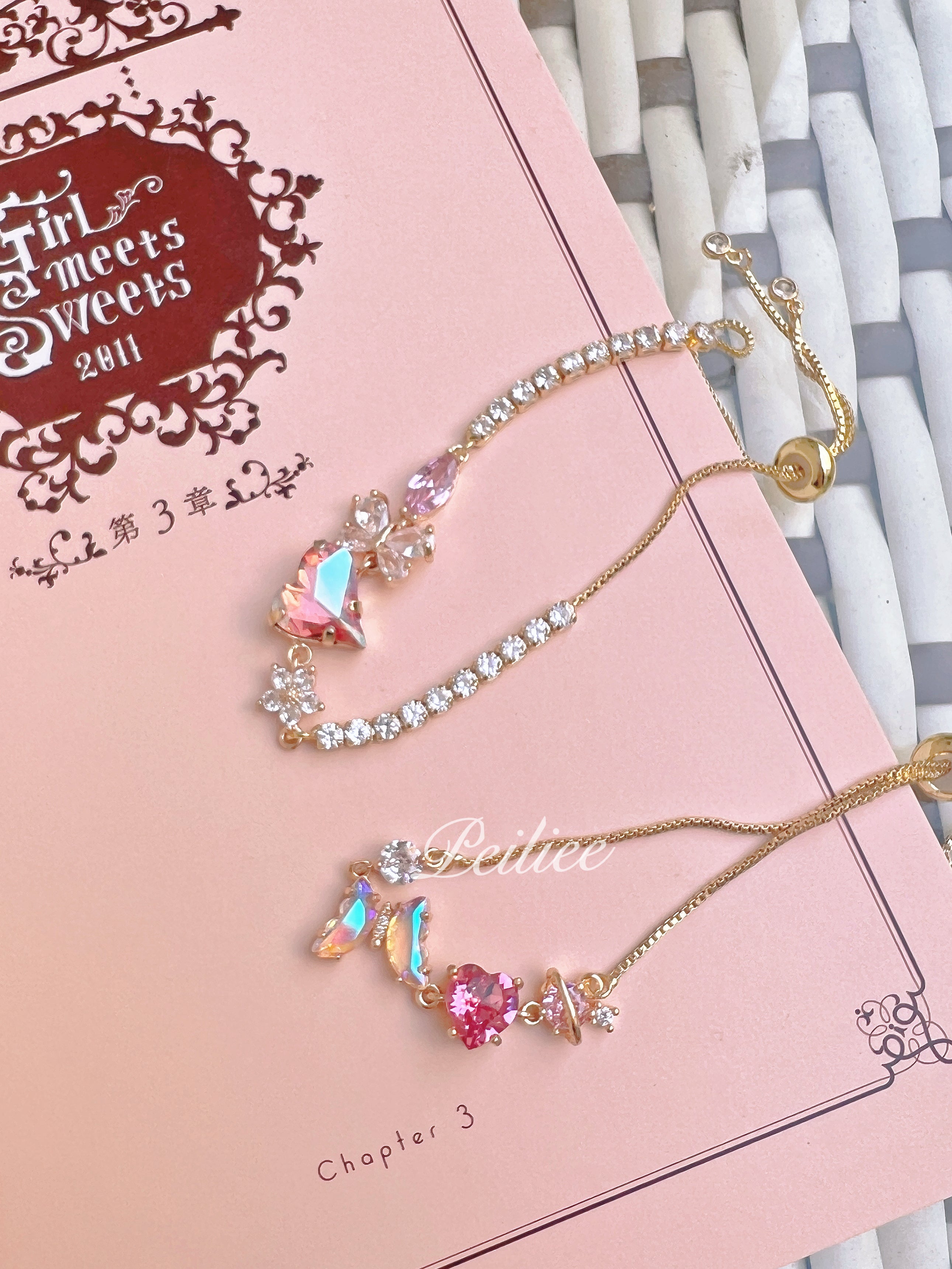 Get trendy with [Handmade] So peachy crystal heart bracelet -  available at Peiliee Shop. Grab yours for $19.90 today!