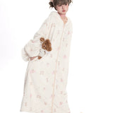 Canmi’s Teddy Dream Cozy Hooded Oversized Sleep Robe